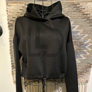 LLD Black Hoodie Crop Top